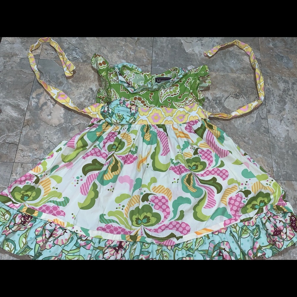 NEW! Mustard Pie Dress Perfect For Easter SZ 4